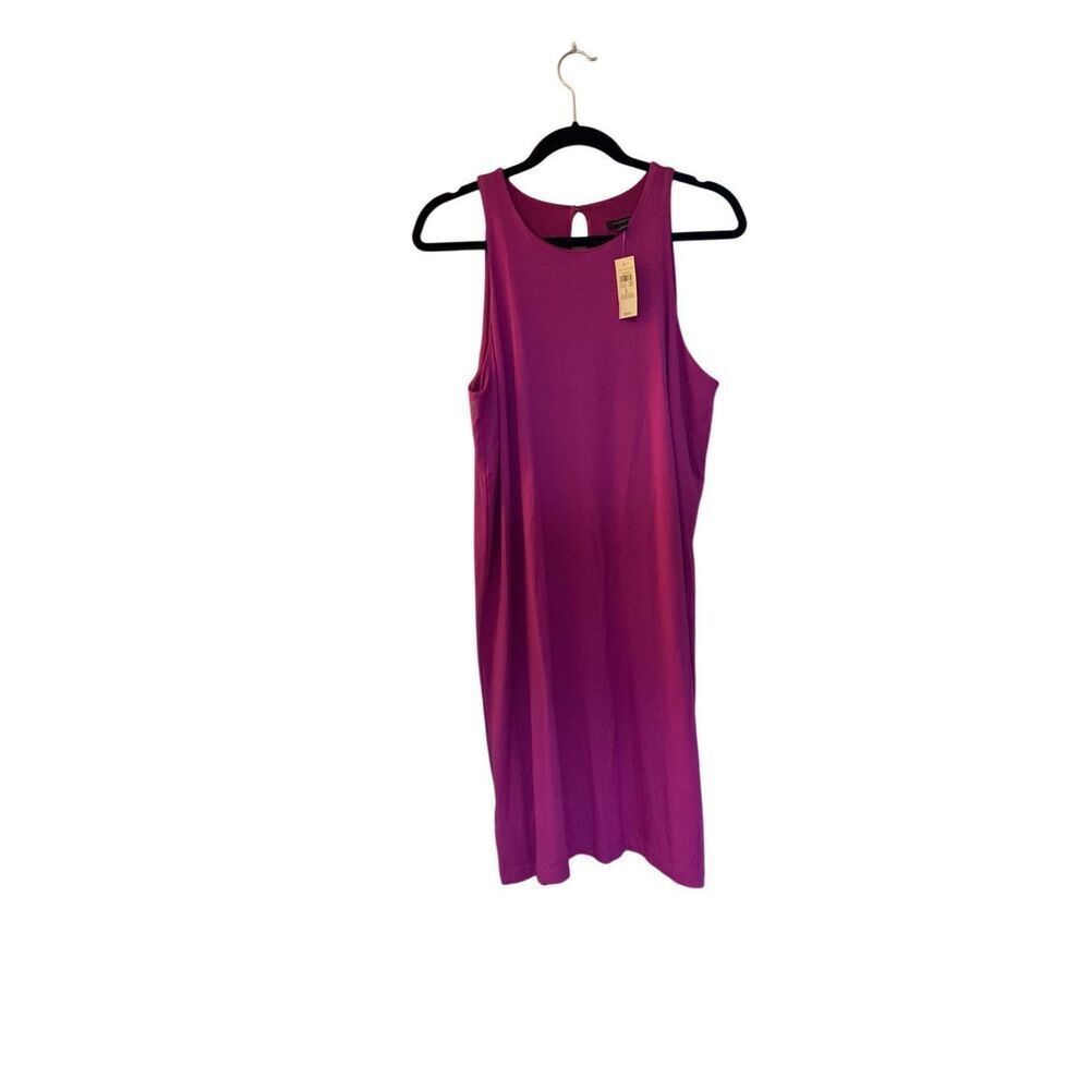 Ann Taylor, NWT, women’s fuchsia pink stretch shift dress size large